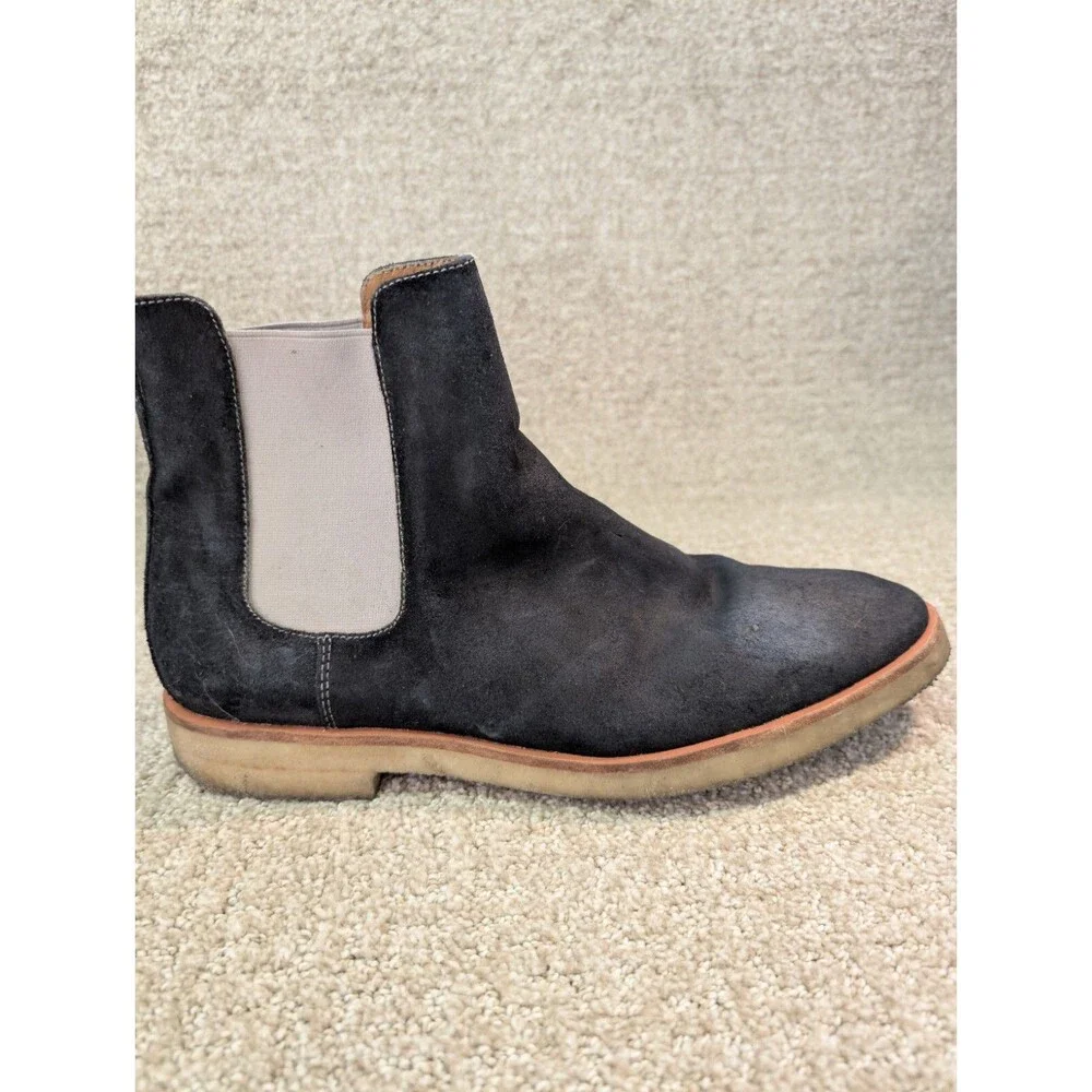New Republic Sonoma Men Size 11 Chelsea Boots Blue Suede Upper Casual Dress Shoe